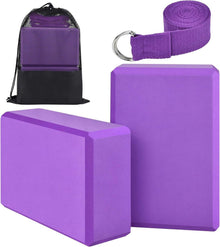 Yoga Klotz Klötze Set mit Gurt - 4 Stück Block BrickаницHandtuch