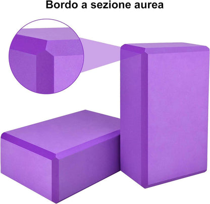 Yoga Klotz Klötze Set mit Gurt - 4 Stück Block BrickаницHandtuch