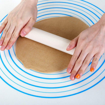 Silikon Backmatte Teigmatte 70x50cm Antihaft rutschfest Blaue Messung