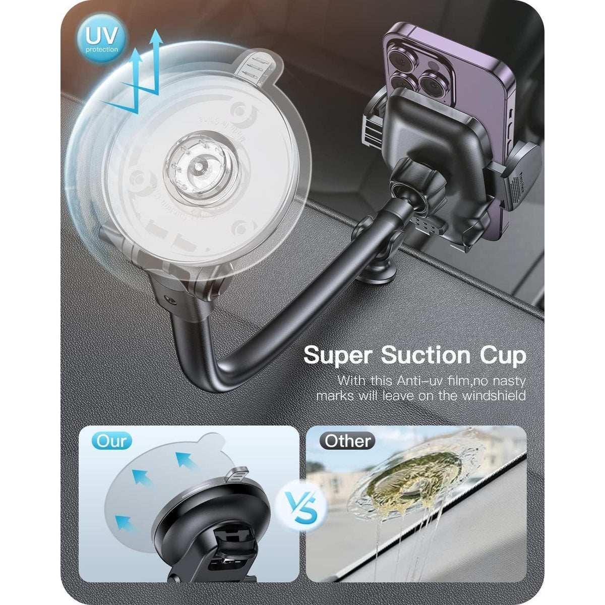 Kfz Handyhalterung Schwanenhals 360° für iPhone & Samsung