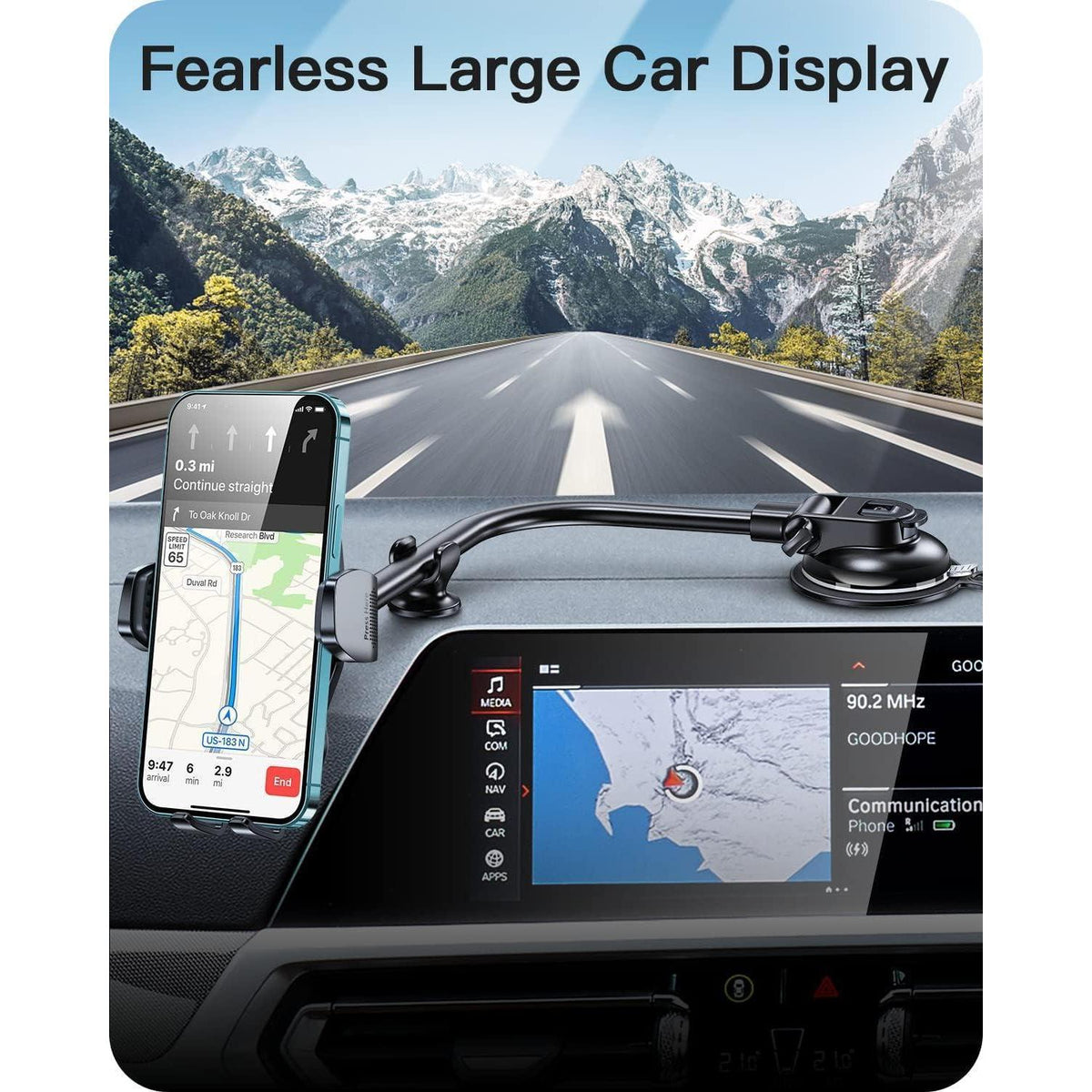 Kfz Handyhalterung Schwanenhals 360° für iPhone & Samsung