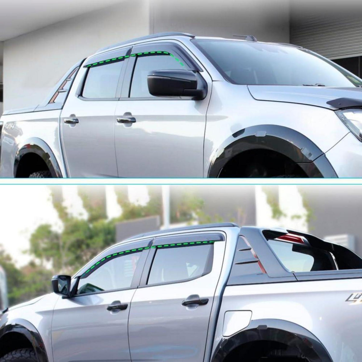 Windabweiser Rauchgrau für Isuzu D-Max 2020-2024 Double Cab