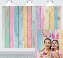 Buntes Holz Hintergrund Vinyl Fotografie Kindergeburtstag 210x150cm
