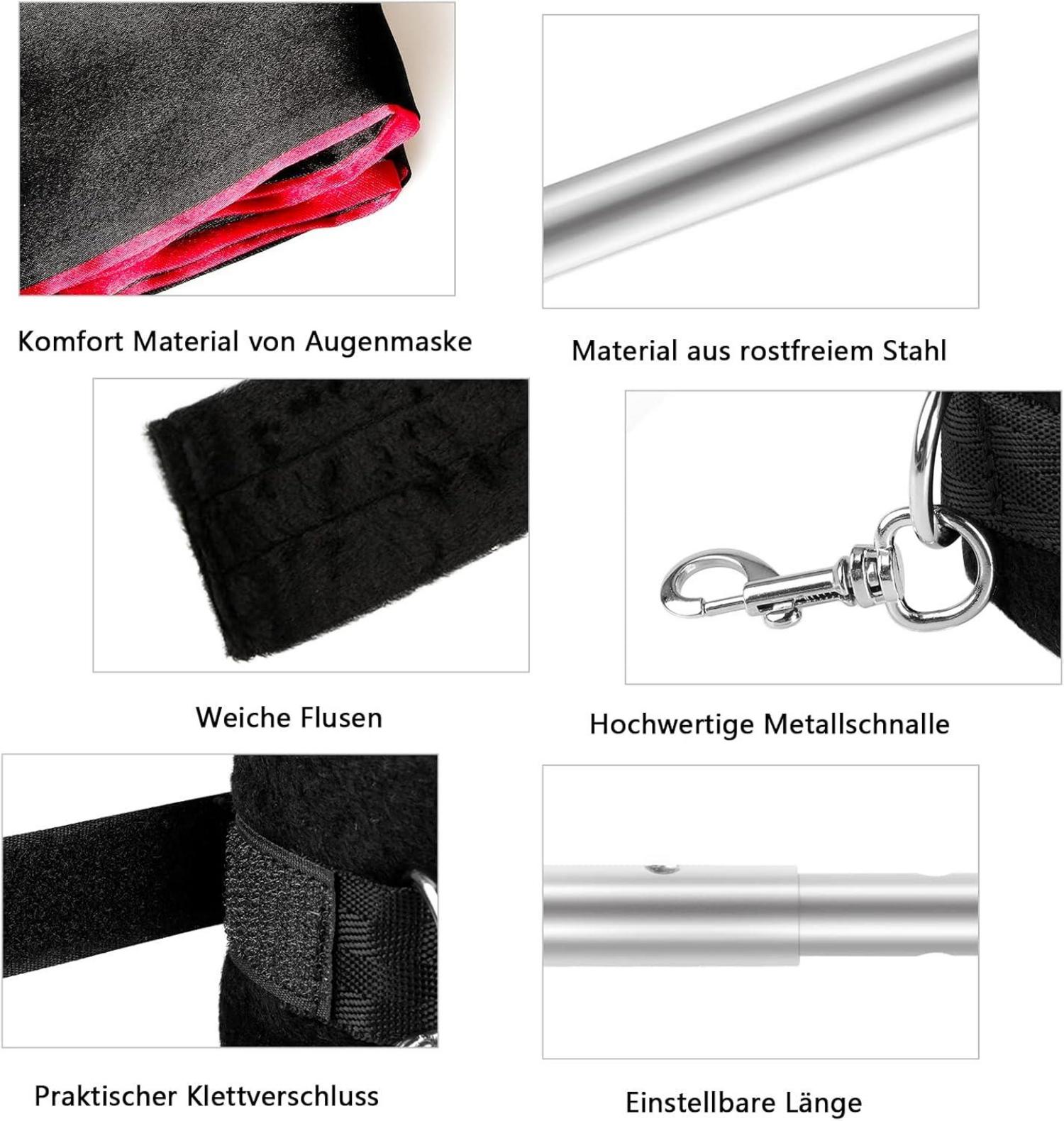 SM Handschellen Fußfesseln Bondage Set Metall Spreizstange