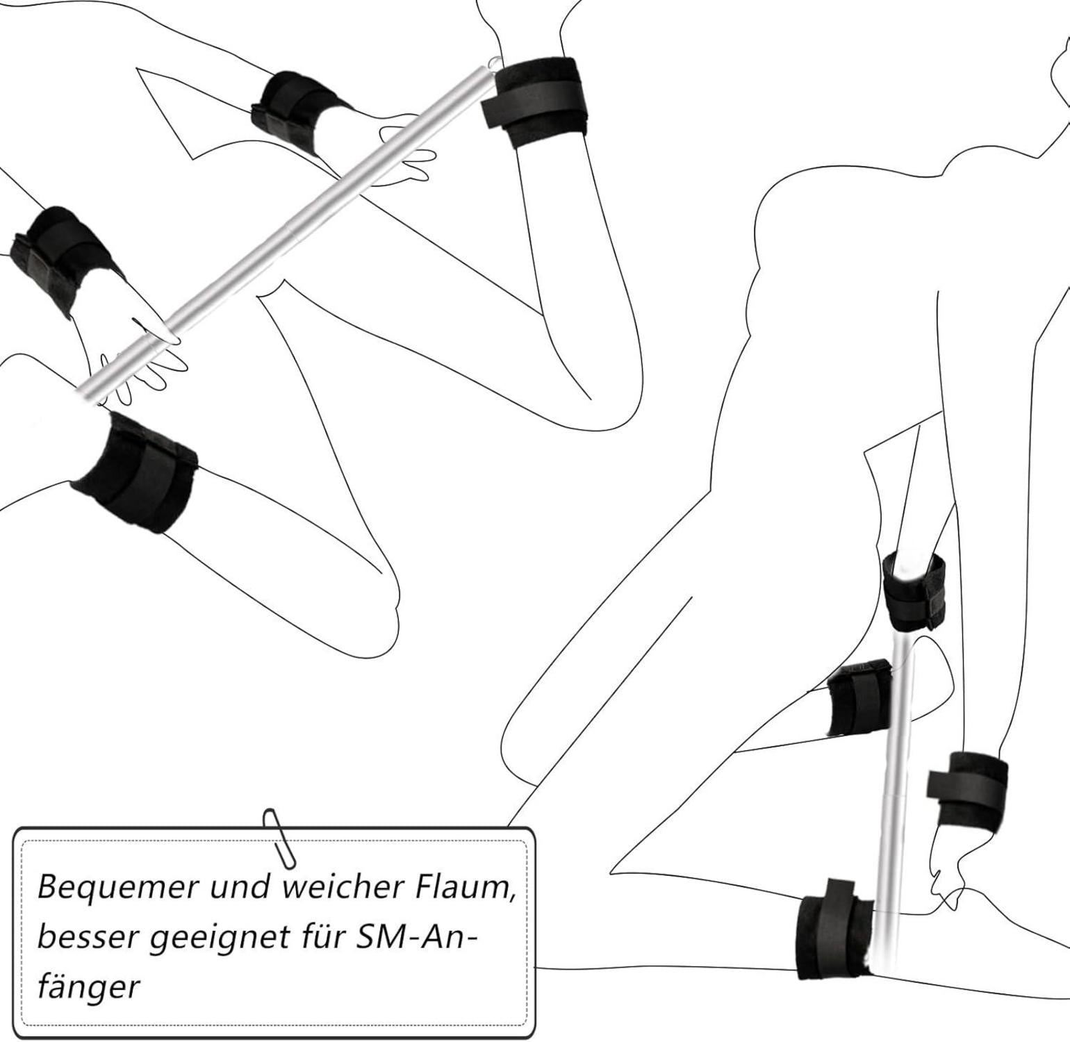 Proxoxo SM Bondage Sets mit Spreizstange, Hand- und Fußfesseln