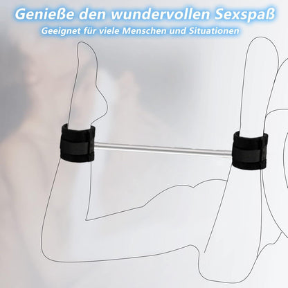 SM Handschellen Fußfesseln Bondage Set Metall Spreizstange BDSM Sexspielzeug