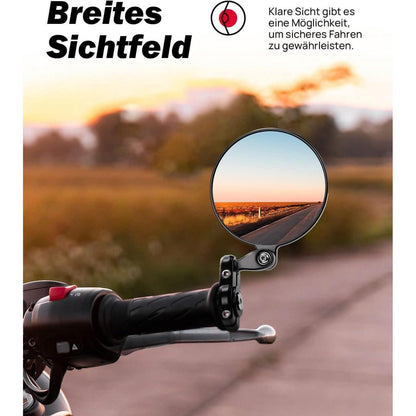 KEMIMOTO CNC Motorradspiegel E24 Geprüft 360 Grad Drehbar