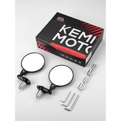 KEMIMOTO CNC Motorradspiegel E24 Geprüft 360 Grad Drehbar