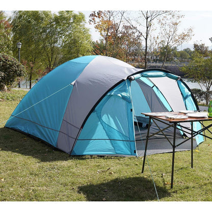 PORTAL Zelt 4 Personen wasserdicht 4000mm mit Vorzelt Blau