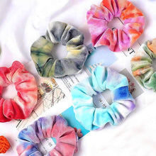 12 Stück Batik Haargummis Scrunchies aus