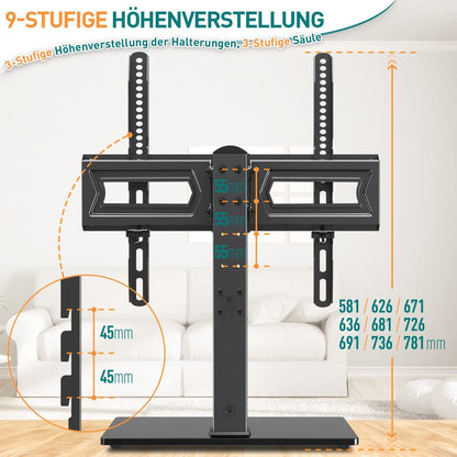 Schwenkbarer TV Ständer für 37-70 Zoll Fernseher bis 40kg VESA