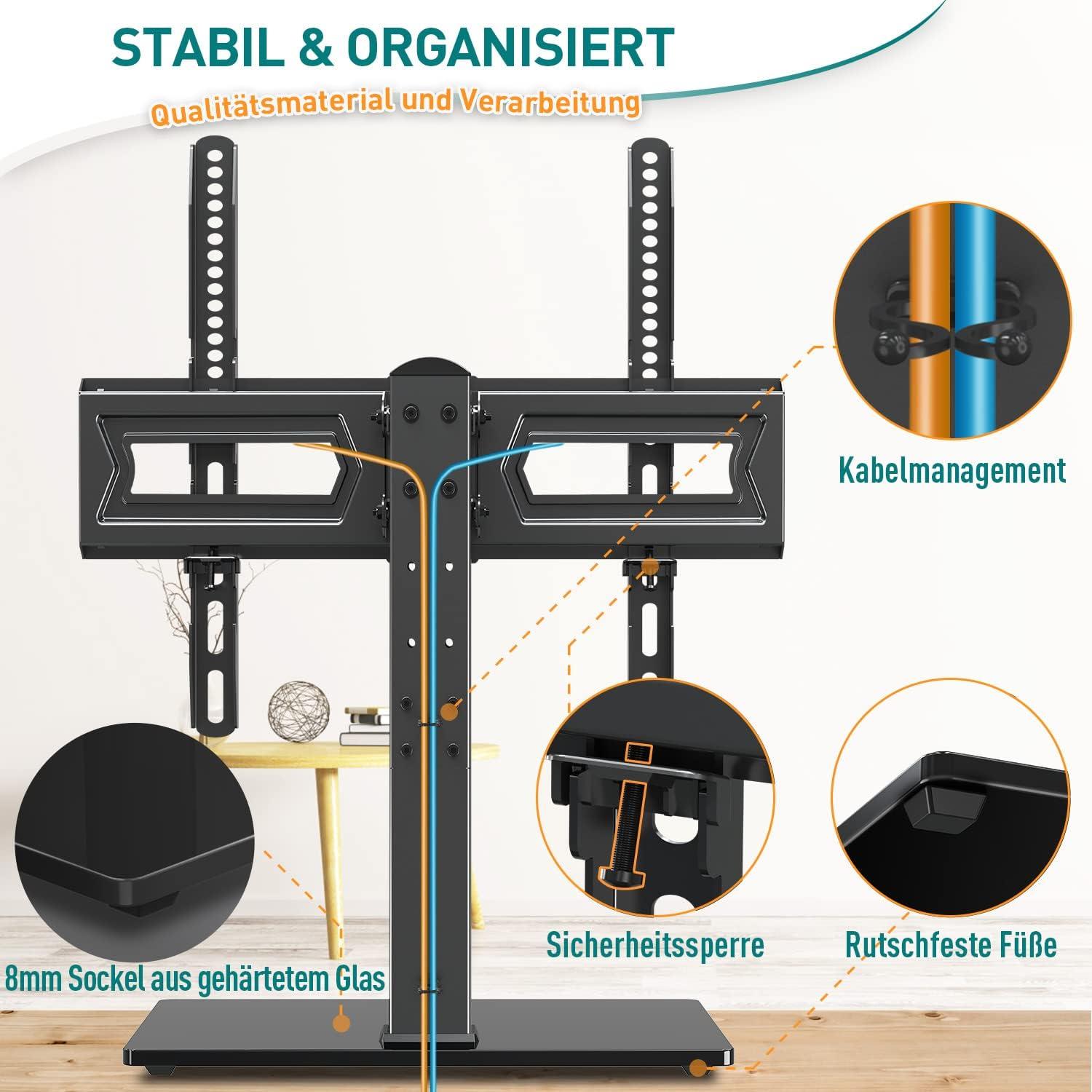 Schwenkbarer TV Ständer 37-70 Zoll Fernseher bis 40kg VESA 600x400mm