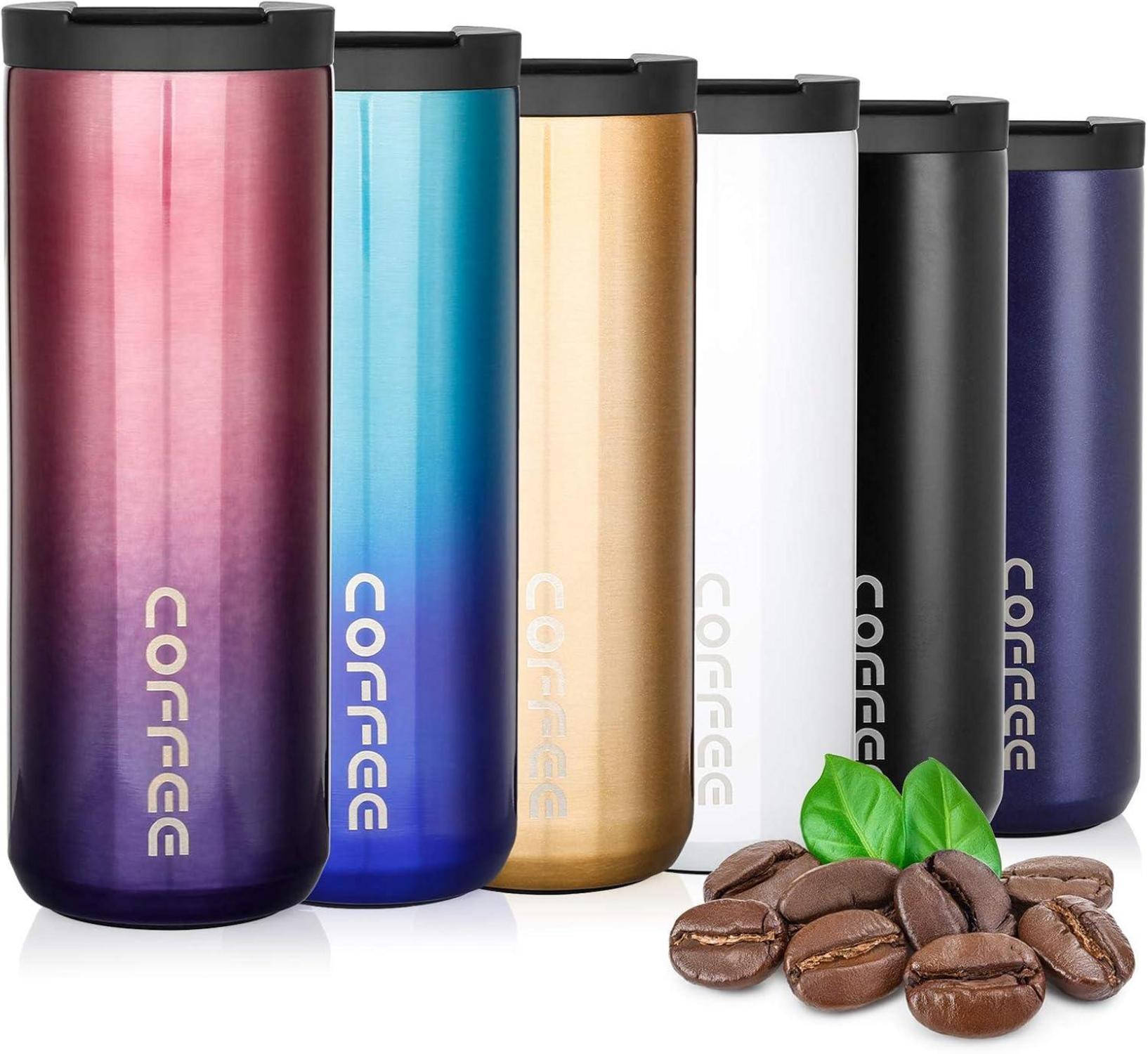 Thermobecher Edelstahl Isolierbecher Kaffee-to-go 500ml lila