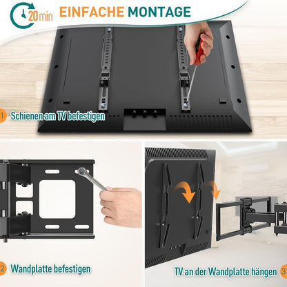 TV Wandhalterung Schwenkbar Neigbar 37-70 Zoll LED LCD OLED Plasma VESA