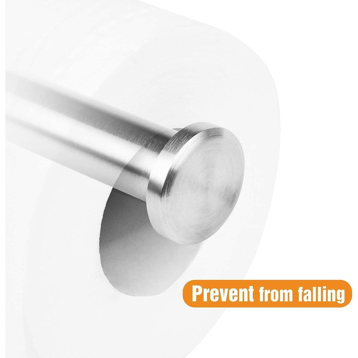 Toilettenpapierhalter Edelstahl gebürstet, rostfrei, rotationssicher