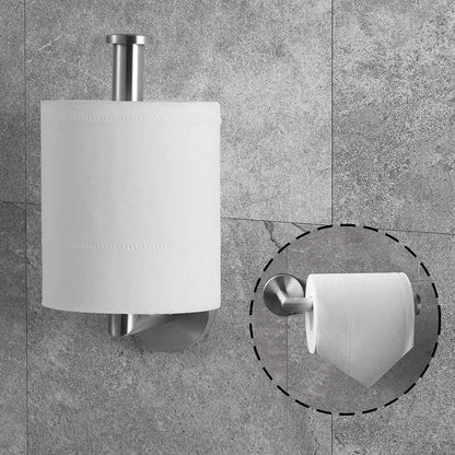 Toilettenpapierhalter Edelstahl gebürstet, rostfrei, rotationssicher