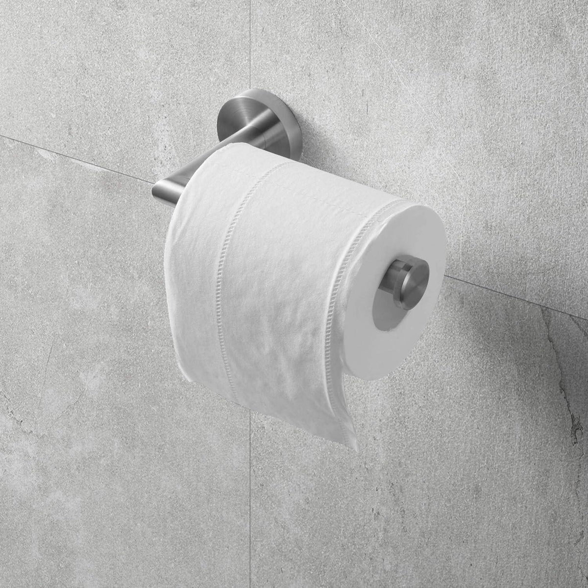 Toilettenpapierhalter Edelstahl gebürstet, rostfrei, rotationssicher