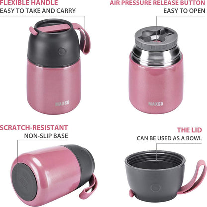 Thermobehälter Edelstahl Lunchbox 500ml Isolierbehälter
