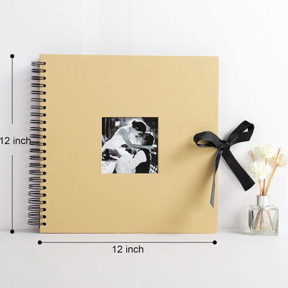 Fotoalbum Spiralalbum 30x30 cm DIY Fotobuch 80 Schwarze Seiten 400 Fotos