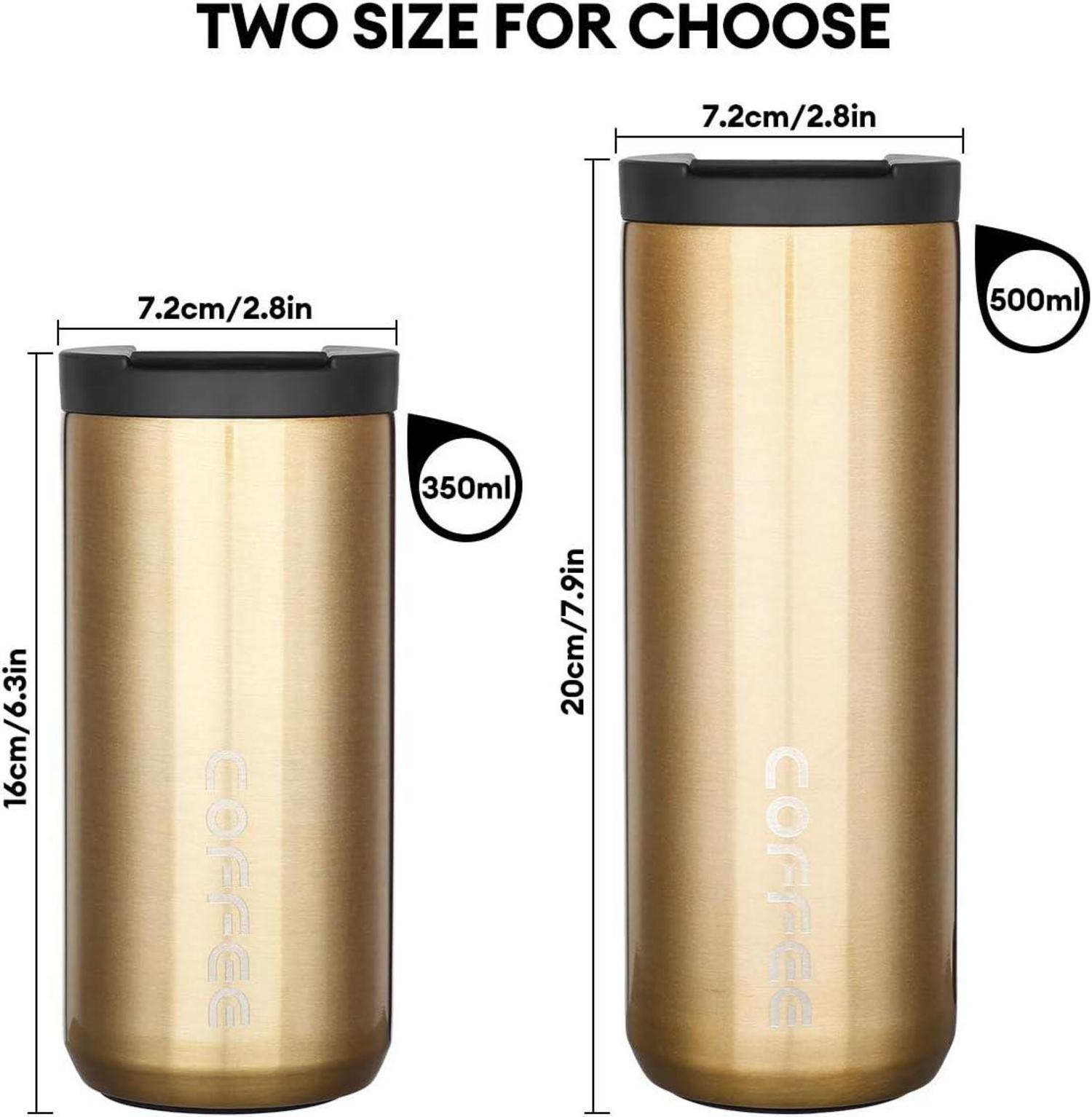 Thermobecher 500ml Isolierbecher Edelstahl Travel Mug Kaffee-to-go