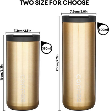 Thermobecher 500ml Isolierbecher Edelstahl Travel Mug Kaffee-to-go
