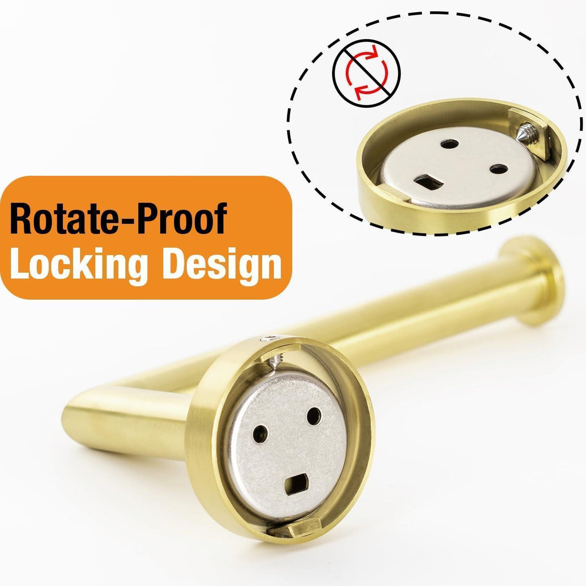 Toilettenpapierhalter Gold Gebürstet Messing Rostfrei