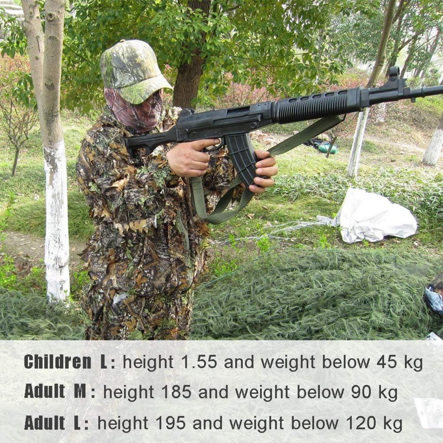 Ghillie Suit Tarnanzug Jagd Wald Camouflage Herren Set