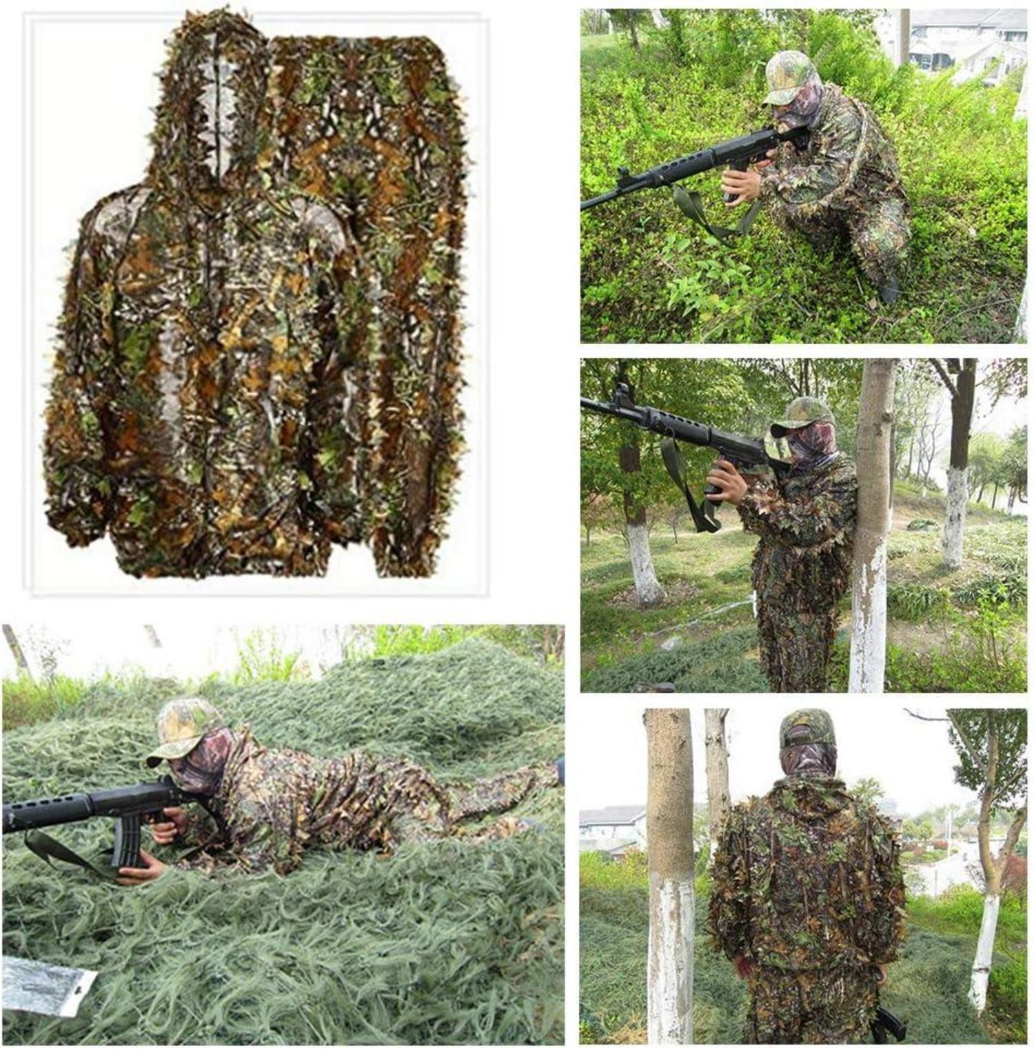 Ghillie Tarnanzug Jagd Wald Camouflage Herren Kinder Set