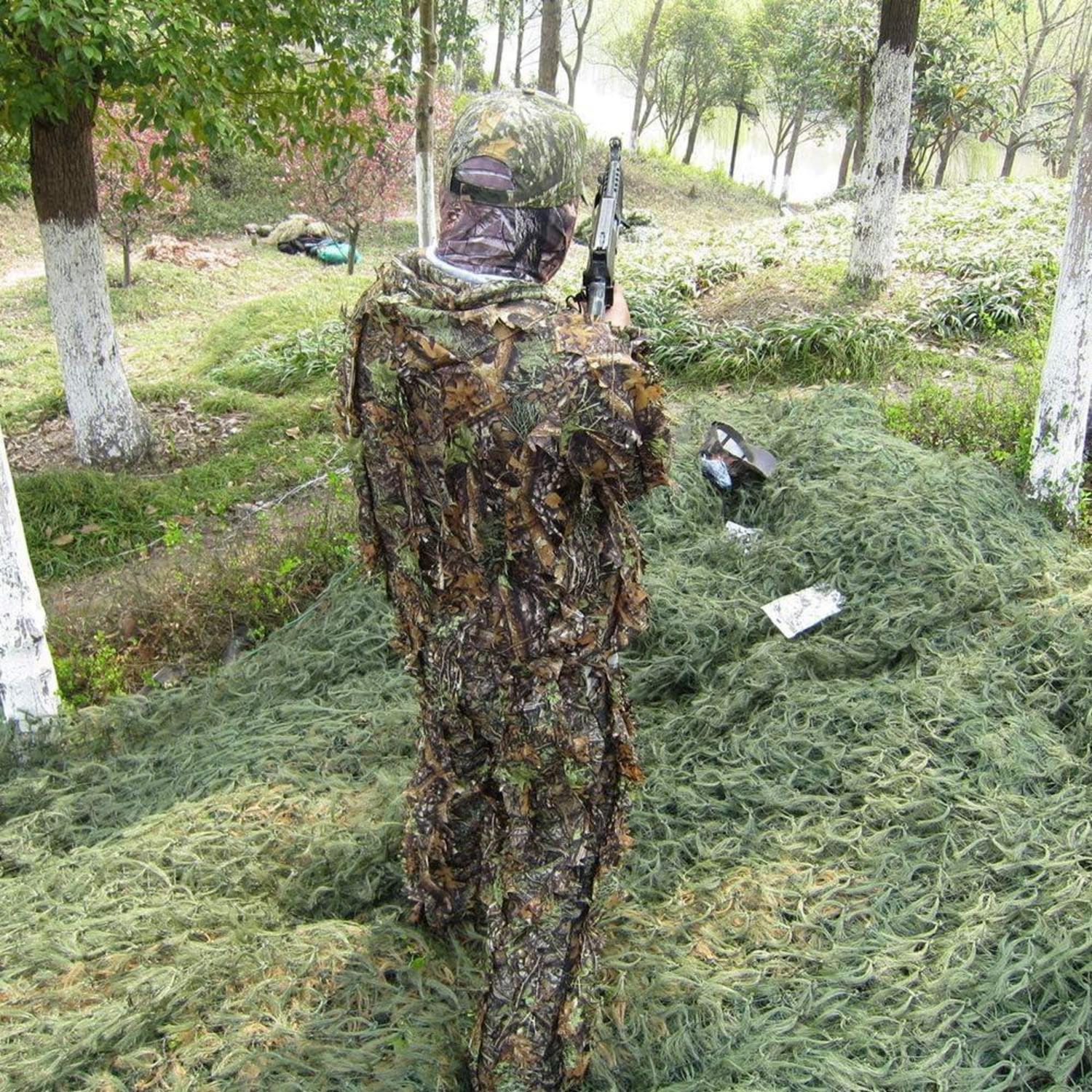 Ghillie Tarnanzug Jagd Wald Camouflage Herren Kinder Set