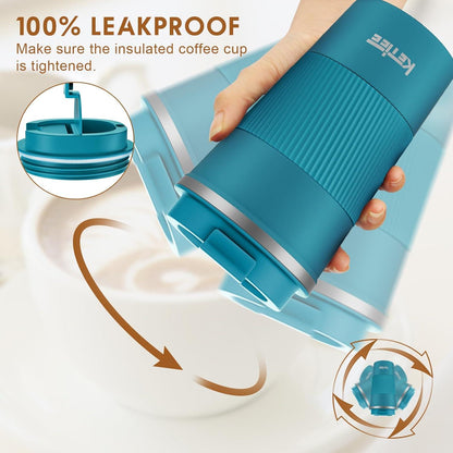 Kaffeebecher to go Thermobecher 510ml Doppelwandig Blau