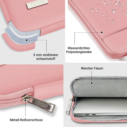 TECOOL 13 Zoll Laptop MacBook Tasche Hülle MacBook Air Pro iPad Air Rosa