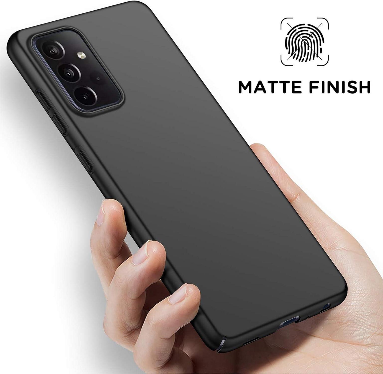 ORNARTO Samsung Galaxy A52/A52s (2020) Hülle - Dünn Schlank Anti-Scratch FeinMatt Schwarz 6,5 Zoll
