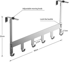 Luxear Türgarderobe 20KG Tragfähigkeit 6 Haken ohne