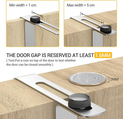 Luxear Türgarderobe Edelstahl einhängen ohne Bohren 6 Haken für Tür Schlafzimmer