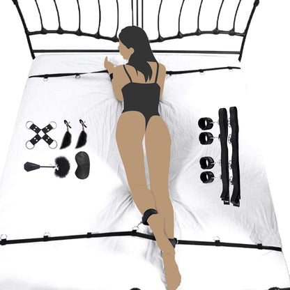 BDSM Set 7-teilig Fesseln Handschellen Fußfesseln Fetisch Erotik