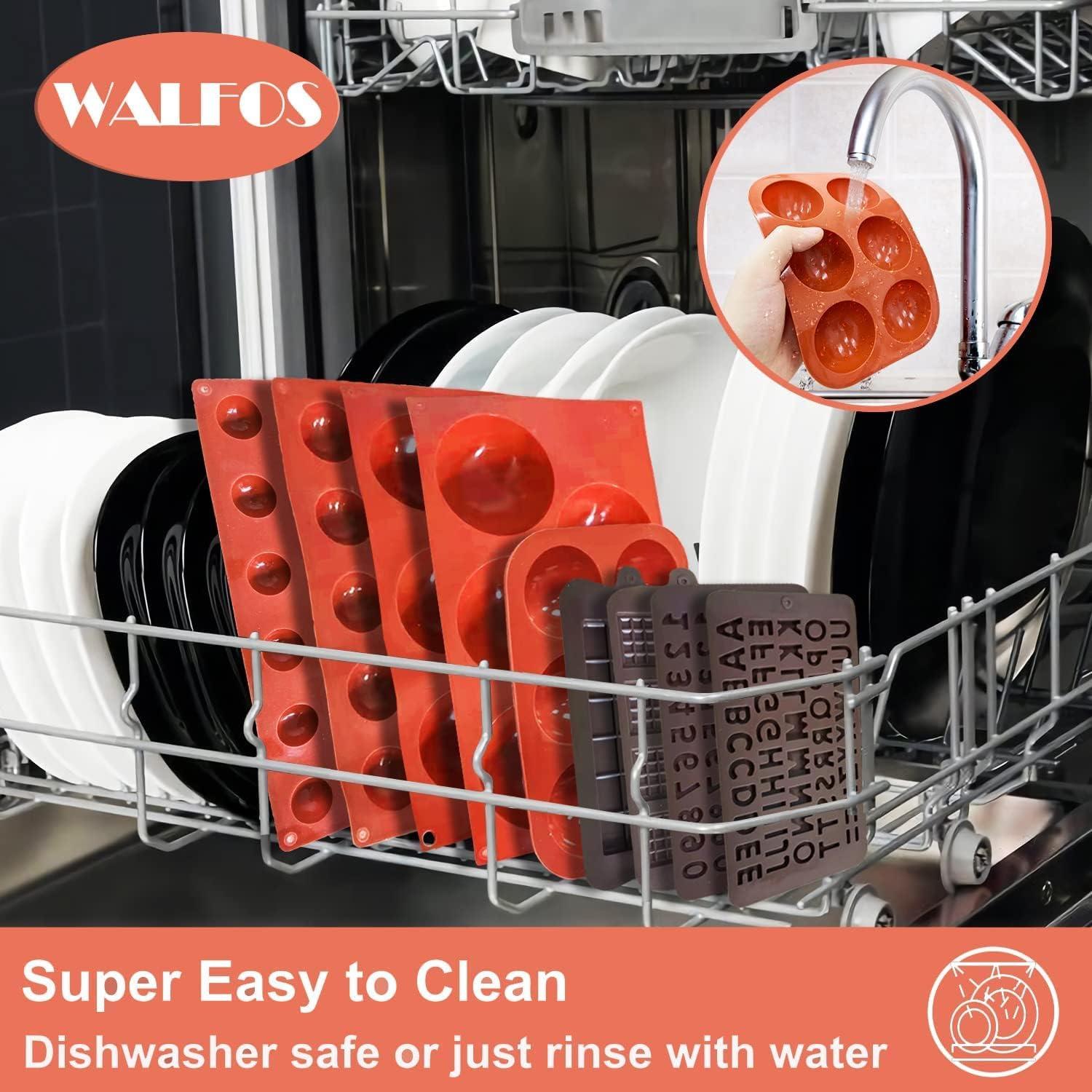 Walfos Halbkugel-Silikonformen 3er Pack Backform Schokolade Kuchen Gelee