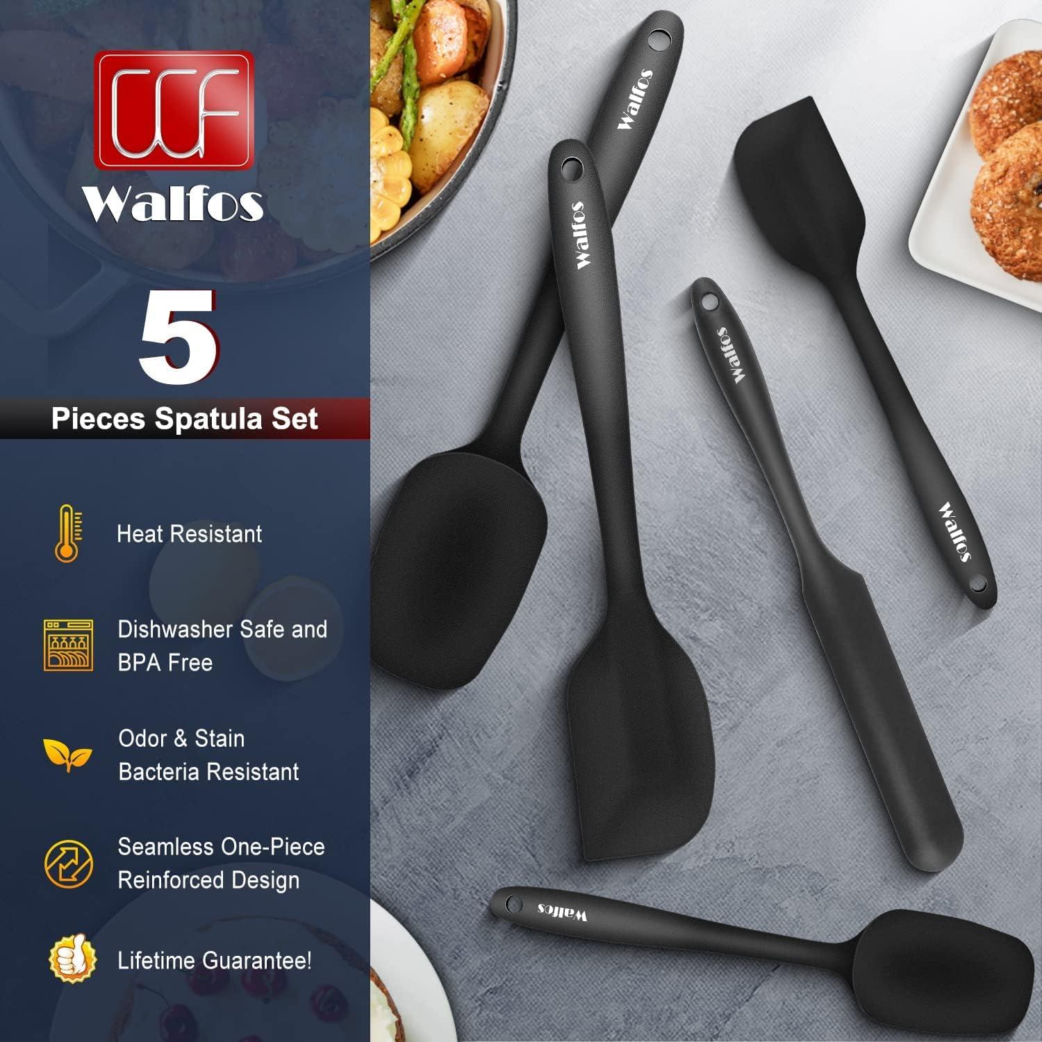 WALFOS Silikon Spatel Set Hitzebeständig Antihaft 600°F (5