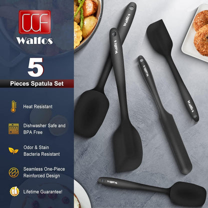 WALFOS Silikon Spatel Set Hitzebeständig Antihaft 600°F (5