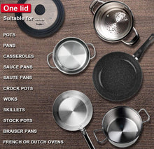 Walfos Universaldeckel Glas Silikonrand Pfanne Topf Ø 30 28