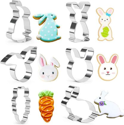 Ostern Ausstechformen Set Hase Karotte Hasengesicht Edelstahl