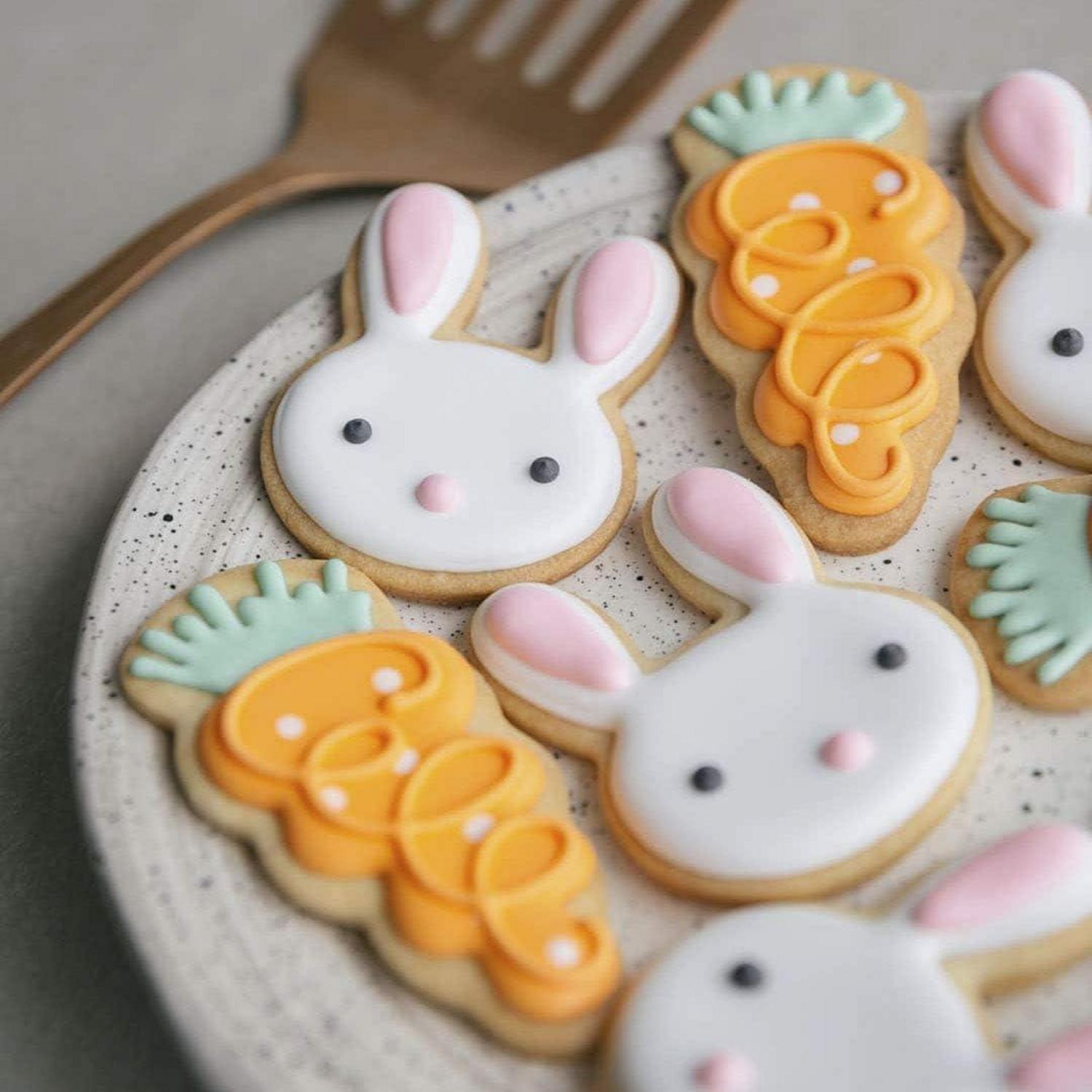 Ostern Ausstechformen Set Hase Karotte Hasengesicht Edelstahl
