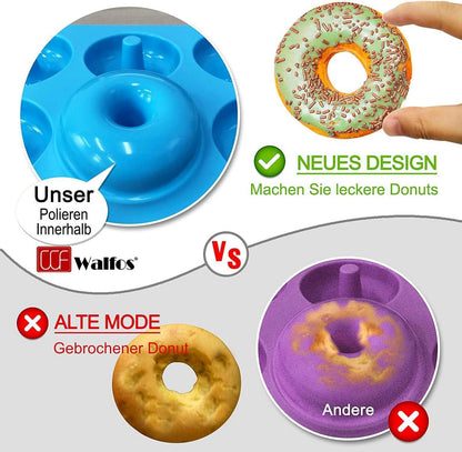 Silikon Donut Backform Antihaft für Kuchen Muffins 3er Set