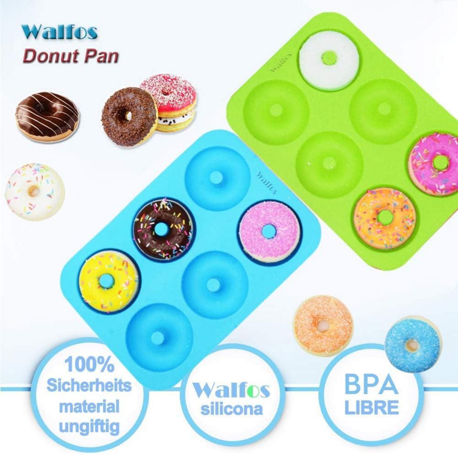 WALFOS Silikon Donut Formen Set für Kuchen Bagels Muffins