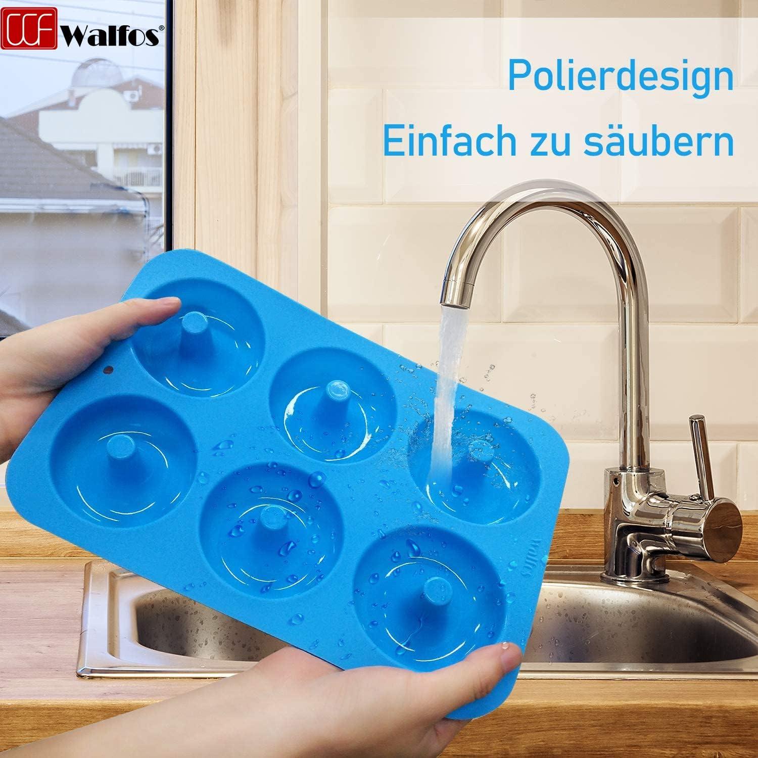 Silikon Donut Backform Antihaft Backblech 6 Cup Regular Donut Pan 3er