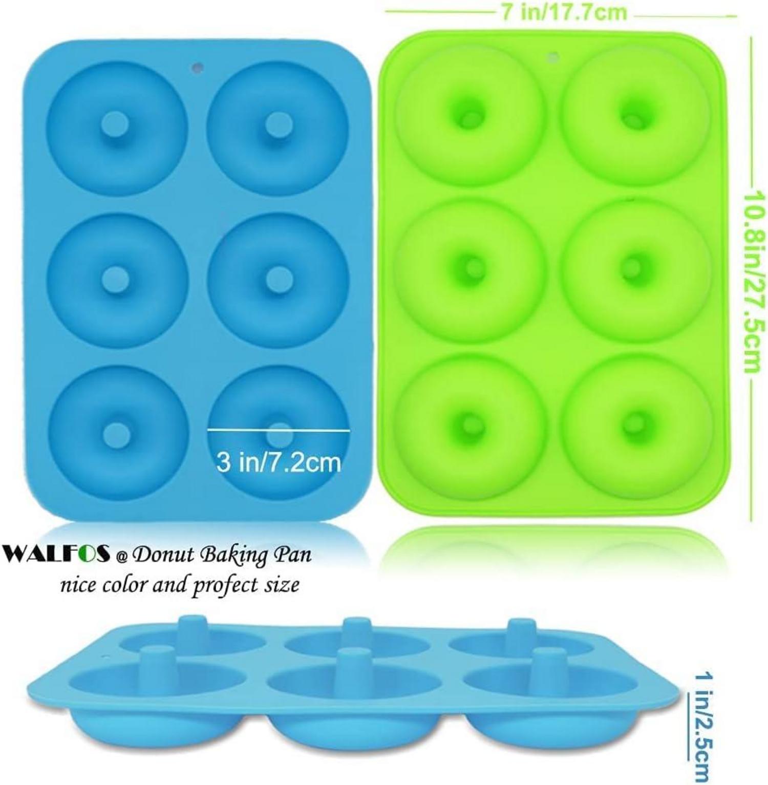 Silikon Donut Backform Antihaft Backblech 6 Cup Regular Donut Pan 3 Stück