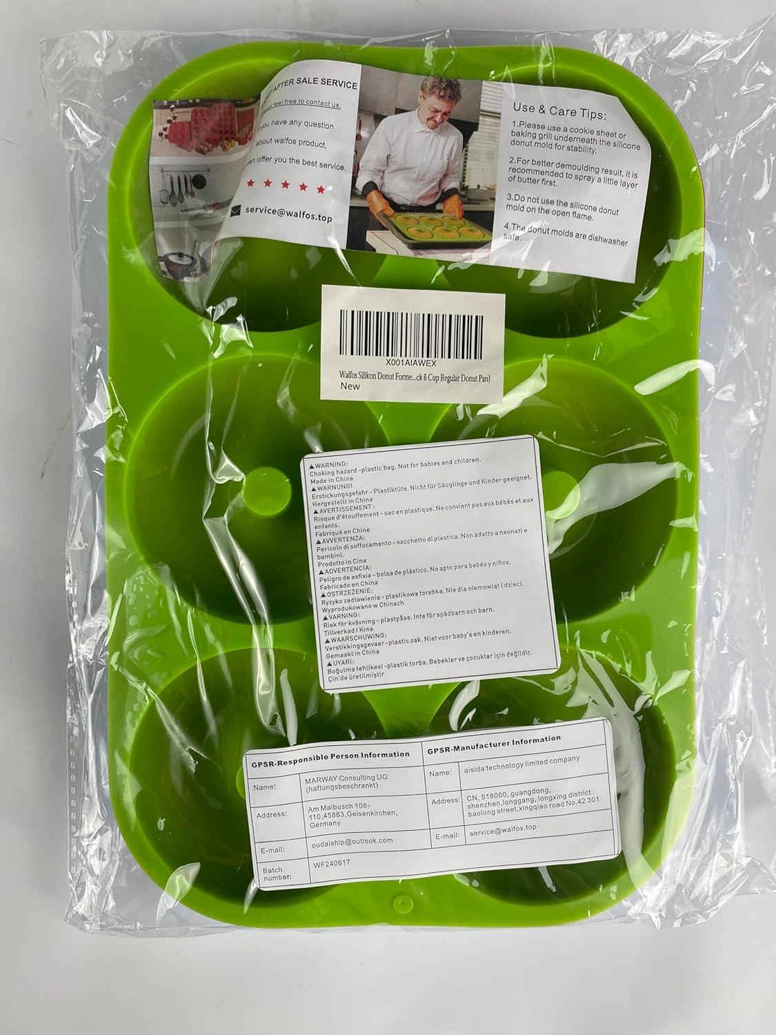WALFOS Silikon Donut Formen Set für Kuchen Bagels Muffins