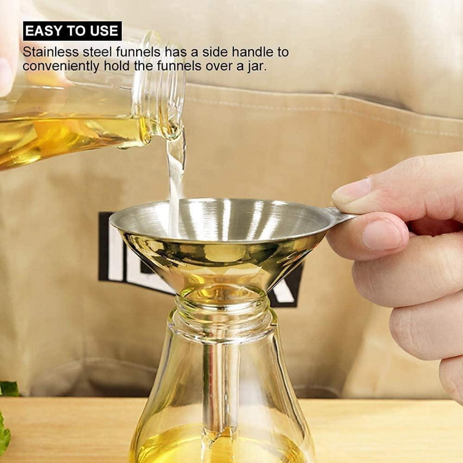 WALFOS® Edelstahl Trichter Set 3 Stück Mini Küche