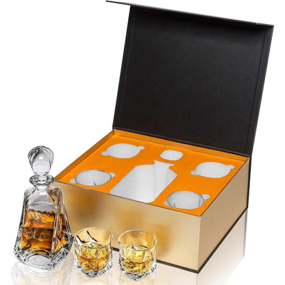 5-teiliges Whisky Gläser und Karaffe Set, Kristallglas 650ml