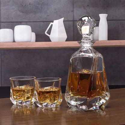 5-teiliges Whisky Gläser und Karaffe Set, Kristallglas 650ml