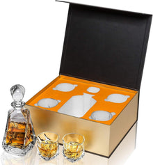 5-teiliges Whisky Gläser und Karaffe Set, Kristallglas 650ml